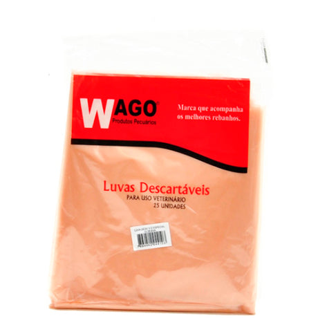 Luva plástica EVA para apalpação - 5 dedos comum (25 unidades)