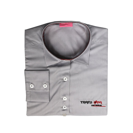 Camisa Masculina Trans Ova Cinza  REF. 089 Cor 2  *APENAS PARA COLABORADORES DA TRANS OVA*